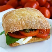 Tomato Mozzarella Sandwich