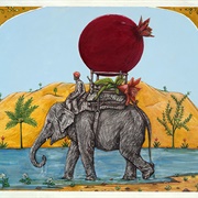 Elephant With Pomegranate