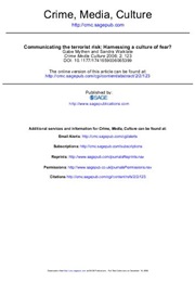 Crime, Media and Culture (Brian Jarvis)