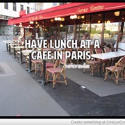 Have Lunch at a Café in Paris