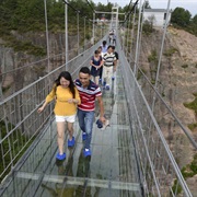 Shiniuzhai National Geological Park Glass Bridge