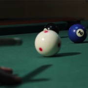 Cue Ball Hitting Pool Balls