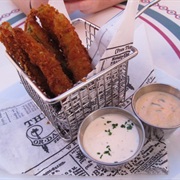 Fried Pickles at the Carnation Cafe