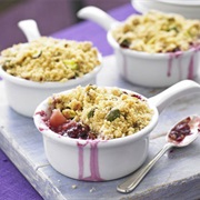 Pear and Blackberry Crumble