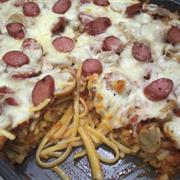 Pizza Spaghetti Casserole