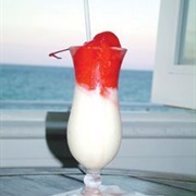 Iced Pina Colada and Strawberry Daiquiri