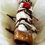 Deep Fried Banana Tortilla Dessert