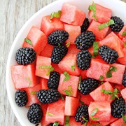 Watermelon, Blackberry, and Mint Salad