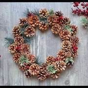 Make a Pine Cone Wreath for Your Front Door