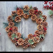 Make a Pine Cone Wreath for Your Front Door