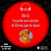 Día 15: Escucha Una Canción De Disney.