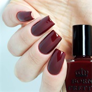 Wearing Dark Red Nail Polish