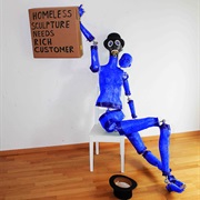Homeless Sculpture Needs Rich Customer