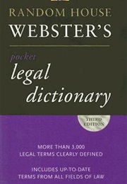Random House Webster's Pocket Legal Dictionary (James E. Clapp)