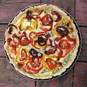 Goat Cheese Roasted Pepper Tart