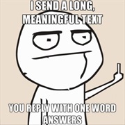 Replying With One Word to a Long Message