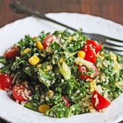 Quinoa Corn Tomato Kale Salad