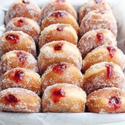 Raspberry Filled Donuts