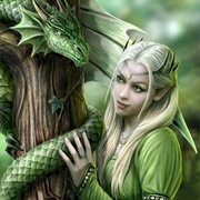 Forest Maiden and Her Dragon