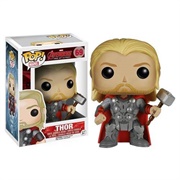 Thor With Hammer and Red Cape