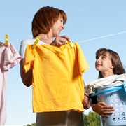 Shaking Out a Freshly Laundered Pillowcase