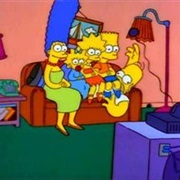 Homer Sat on by Family