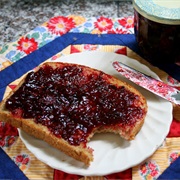 Blackberry Jam on Toast