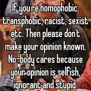 Being Racist or Sexist