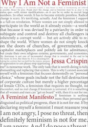 Why I Am Not a Feminist (Jessa Crispin)