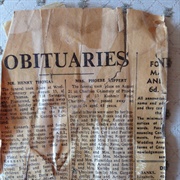 An Obituary of a Friend Clipped From the Newspaper