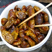 Beondegi (Steamed Silkworm Pupae)