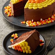 Chocolate Candy Corn Cake