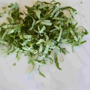 Basil Chiffonade