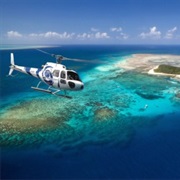 Helicopter Over the Great Barrier Reef