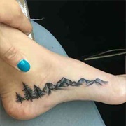 Tree and Mountain Landscape