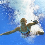 Plunging Into Cool Water on a Hot Day