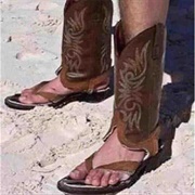 Open-Toe Cowboy Boots