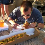 Eaten the "Giant Slugger" Hot Dog