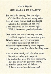 She Walks in Beauty (Lord Byron)