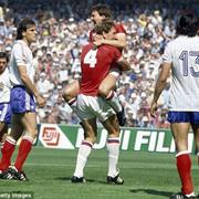 Brian Robson Scoring Against France in 82