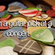 Catch a Guitar Pick at a Concert