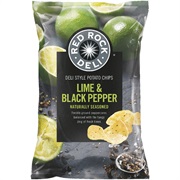 Red Rock Deli Lime and Black Pepper Chips