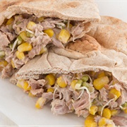 Pita Bread With Tuna and Sweetcorn