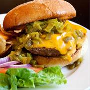 Green Chili Cheese Burger