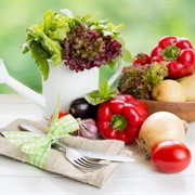 #5 Strawberry Fields Greens With Black Olives and Toasted Pine Nuts