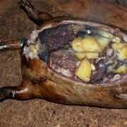 Mongolian Boodog (Deboned Goat Cooked With Its Own Organs)