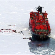 Visiting North Pole by Ice-Breaker