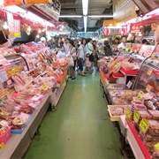 Shop at Makishi Public Market, Okinawa, Japan