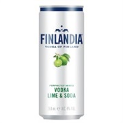 Finlandia Vodka Lime and Soda