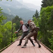 Maneuver on Top of a Moving Train and Get Inside